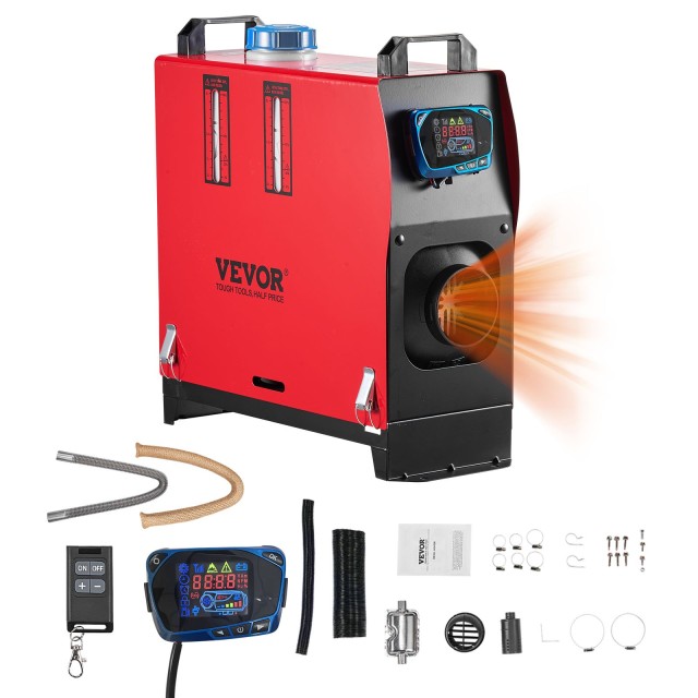 VEVOR Θερμαντήρας Αέρα Πετρελαίου 8 kW DC 12-24 V με Μπλε LCD Οθόνη Σχεδιασμένος για Εξοικονόμηση Καυσίμου ZCJRQDC12V8KL2QZQ001V9