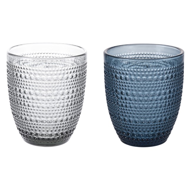 Galileo Σετ 2 ποτήρια νερού 340 ml από διάφανο μπλε γυαλί Roma Sibilla 5921390