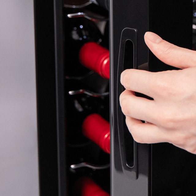 CECOTEC  Συντηρητής Κρασιών GrandSommelier 1550 CoolCrystal Bodega - Θερμοηλεκτρική Συντήρηση Κρασιών 15 Φιαλών με Ρυθμιζόμενη Θερμοκρασία και Εσωτερικό LED Φωτισμό  CEC-100135