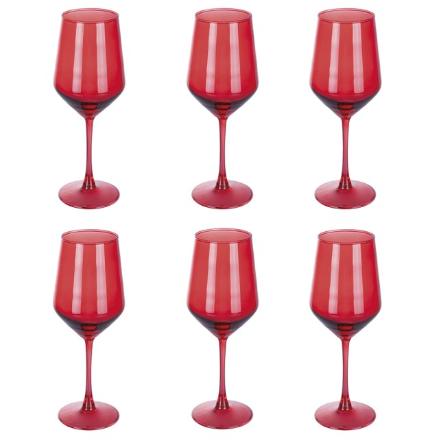 Galileo Σετ 6 ποτήρια κρασιού 510 ml σε κόκκινο γυαλί Rubino Sibilla 5919686