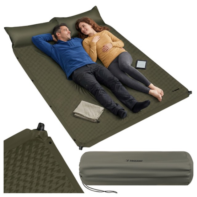 Trizand Trizand Αυτοφούσκωτο Διπλό Υπνόστρωμα Camping 186x130x3 cm 28010