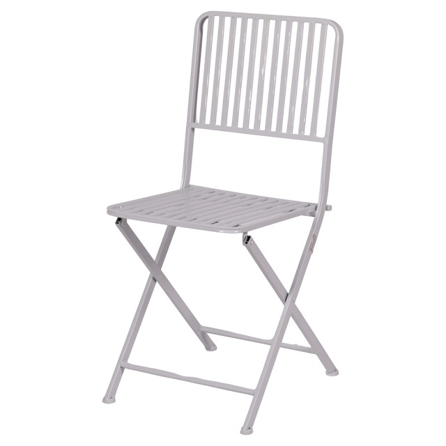 Galileo Λευκή σατινέ μεταλλική πτυσσόμενη καρέκλα Eden Est 5921808