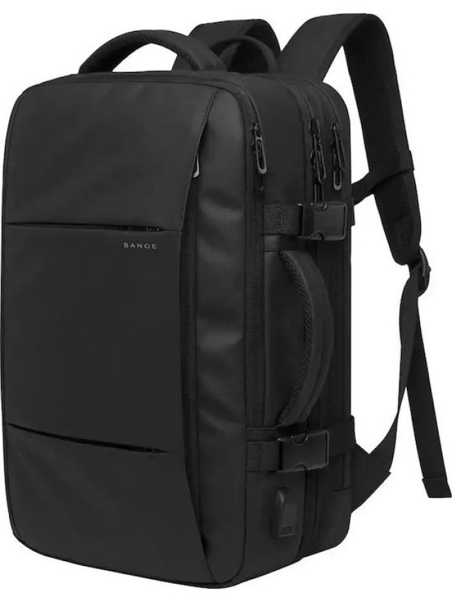 BANGE Αδιάβροχη Τσάντα Πλάτης για Laptop 17.3 με Θύρα USB - Μαύρο 1908-Black