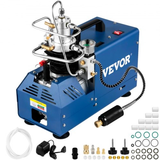 VEVOR  Συμπιεστής Υψηλής Πίεσης 4500PSI/30MPA/300BAR, 1800W 220V, Αυτόματη Διακοπή για Αεροβόλα & Καταδυτικές Φιάλες GYQBZDT1.8KW-9XLWV2