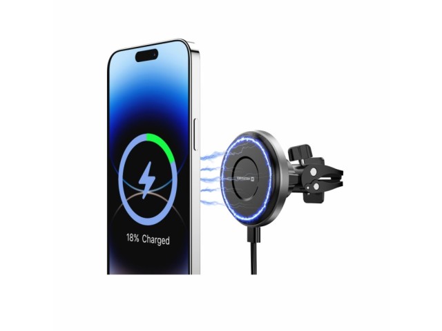 SWISSTEN Μαγνητική Βάση Αυτοκινήτου με Ασύρματη Φόρτιση AIRHOLD 15W / 7,5W (Συμβατή με MagSafe) 8595217492325
