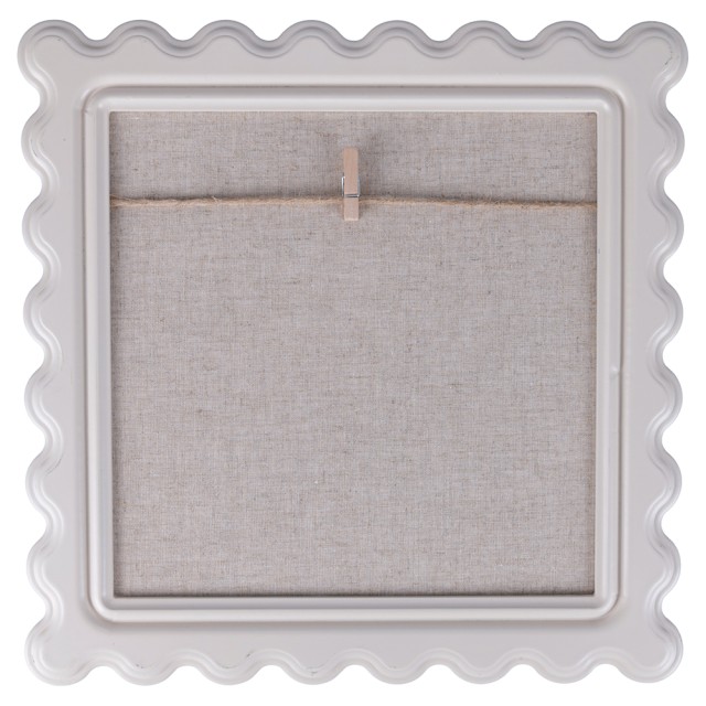 Villa DEste  Κορνίζα τοίχου για φωτογραφίες από MDF ξύλο, 2 σχοινιά από λινό και μανταλάκια με πριονωτές άκρες, κρεμ Memories 2188518