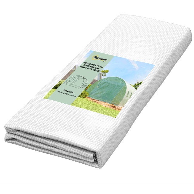 Outsunny Σερρα Θερμοκηπίου PE με 8 Παράθυρα, Πόρτα Ρολό και Ενσωματωμένες Οριακές Γραμμές, 4x3x2 μ, Πράσινο 845-382V10GN