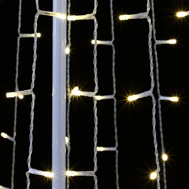 BAKAJI  Φωτεινό Χριστουγεννιάτικο Δέντρο 224cm 592 LED Θερμό Λευκό 8 Λειτουργίες Φωτισμού Μεταλλικό Εξωτερικού Χώρου  02826169