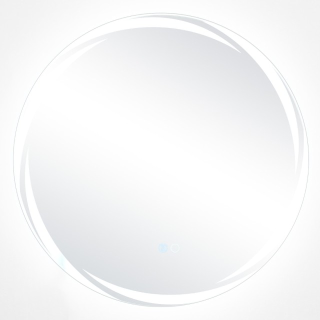 Costway  Καθρέφτης μπάνιου LED με φωτισμό 60 x 60 εκ., αντιθαμβωτικός, οβάλ BA8167DE