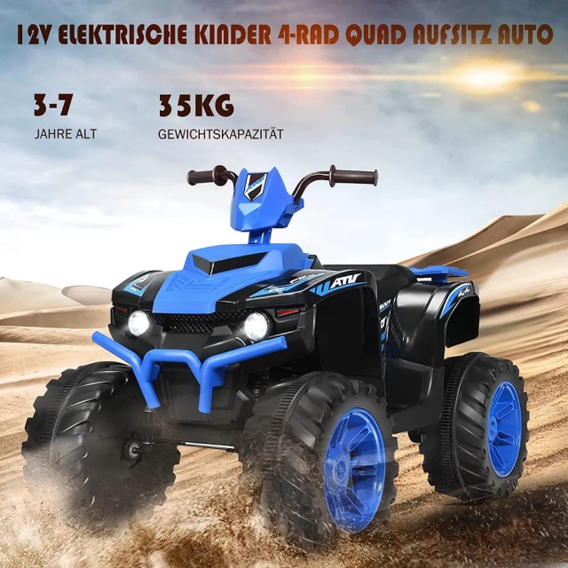 Costway  Ηλεκτρικό Παιδικό Quad με Μουσική, LED Φώτα και USB Σύνδεση TY327798DE-NY