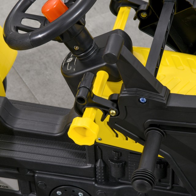 HOMCOM Εκσκαφέας με Πεντάλ για Παιδιά από 3 Ετών με Μπροστινό Φτυάρι και Τιμόνι Κίτρινο341-018V00YL