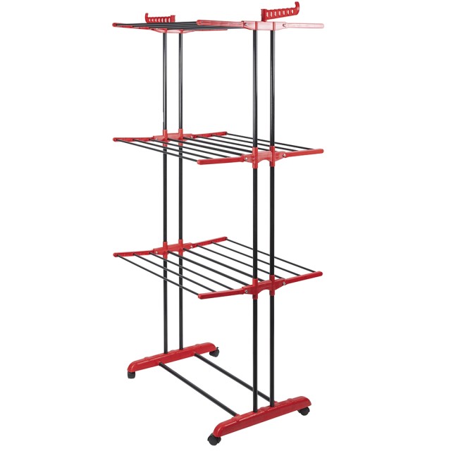 Galileo Μεταλλική πύργος απλώστρα με αναδιπλούμενα φτερά και ρόδες ύψους 184 cm Towerdry Sordine 5913796