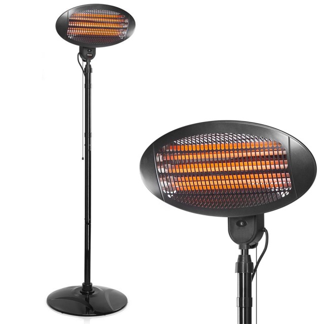 BAKAJI Ηλεκτρική Σόμπα 2 σε 1 Υπέρυθρη για Δάπεδο και Τοίχο, κατάλληλη για Αίθρια, Μπαρ και Σπίτι 02001618