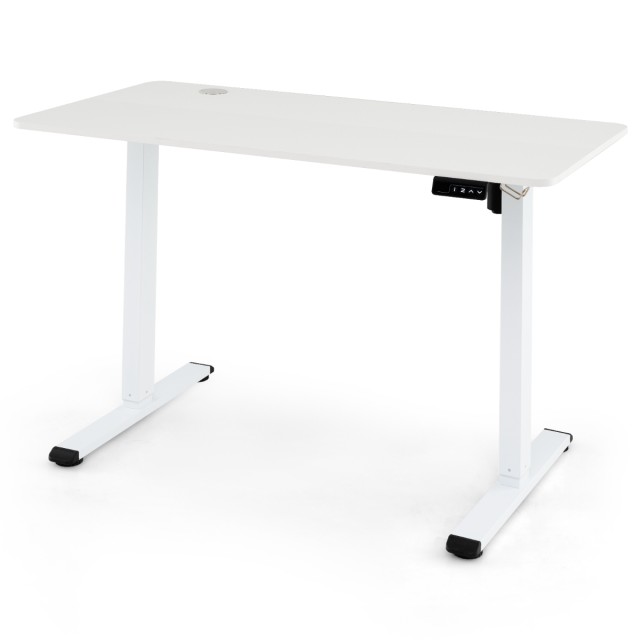 Costway Ηλεκτρικό Ρυθμιζόμενο Γραφείο με Anti-Κρούση και Μνήμη Ύψους 118 x 120 x 60 cm JV12263DE-WH