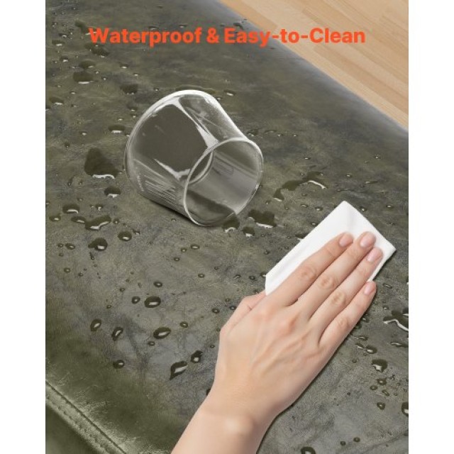 VEVOR Πράσινος Πάγκος Υπνοδωματίου από PU Δέρμα με Μεταλλικά Πόδια PZWSZYCGK415V6LFJ001V0