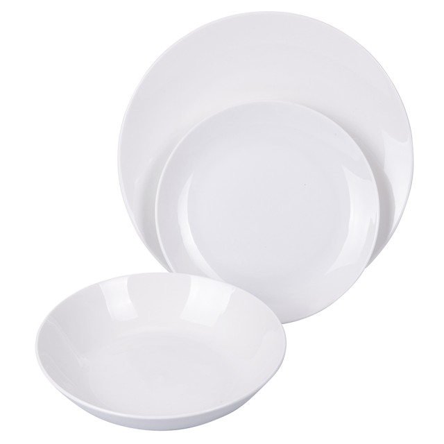 Galileo Σετ πιάτων 9 τεμαχίων από πορσελάνη για 3 άτομα λευκό Nuvola Sibilla 5918901