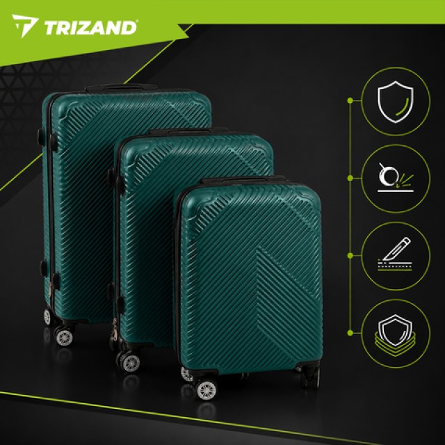 Trizand Σετ Βαλίτσες Ταξιδίου Trizand 3 Τεμαχίων ABS Πράσινο 27672