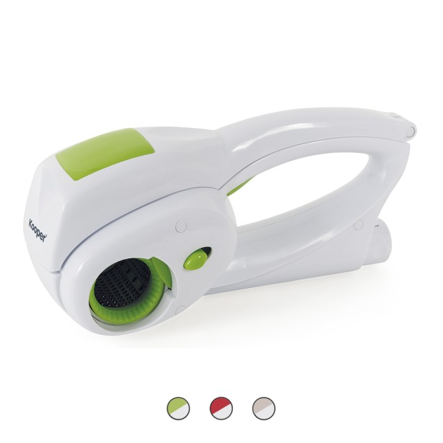 Kooper Ηλεκτρικός επαναφορτιζόμενος τρίφτης με 2 ρολά από ανοξείδωτο ατσάλι με λεπτή και χοντρή υφή λευκού χρώματος Kooper 5913680 Τυχαία Επιλογή Χρωμάτων