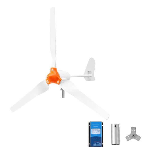 VEVOR Ανεμογεννήτρια 1200W 24V με 3 Πτερύγια και Υβριδικό Ελεγκτή Ηλιακού/Αιολικού Συστήματος FSSFLWLFDJMP2RR2B001V9
