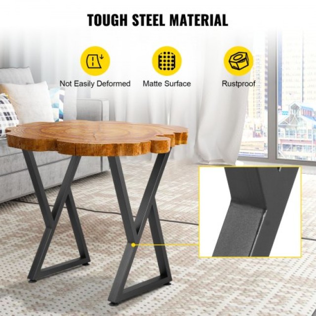 VEVOR Μεταλλικά Πόδια Τραπεζιού Σχήματος Ζ 28x18 Σετ 2 Τεμαχίων TZZTYCZ28X188OFG9V0