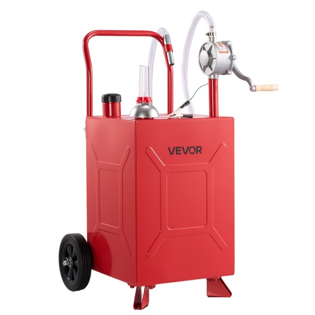 VEVOR Δοχείο Καυσίμου 75,7 L από Ανθρακοχάλυβα με Χειροκίνητη Αντλία και Ρόδες για Βενζίνη/Πετρέλαιο JSJYCSYBCYQYDXOBX001V0
