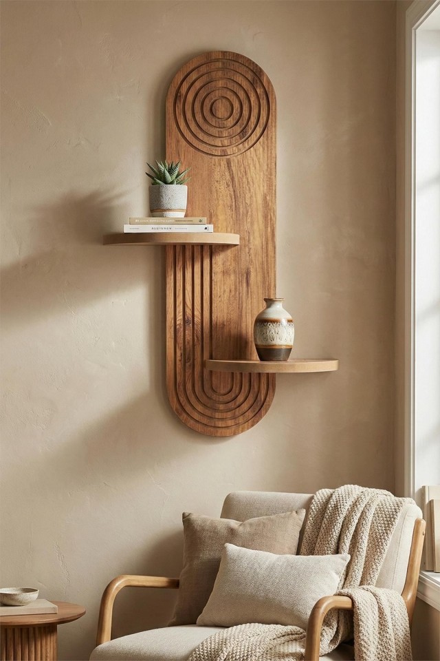 Ράφι Τοίχου Oak Καφέ 26x13x70 cm MDF 173ALF1114