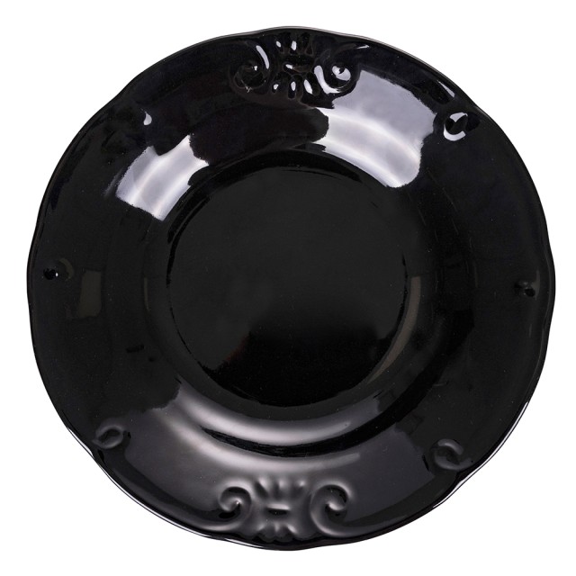 Villa dEste Home Σετ 6 τμχ Επίπεδο Πιάτο από Σμαλτωμένο Γκρεζ 23 cm Duchessa Stones 5911373