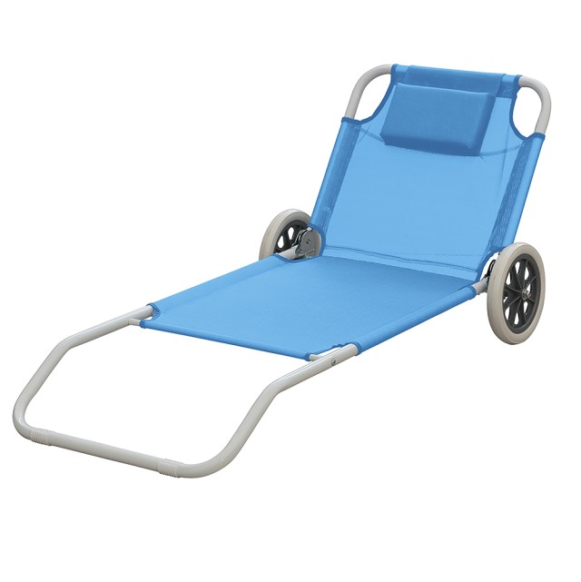 Galileo Ξαπλώστρα θαλάσσης με ρόδες, δομή από ανθρακοχάλυβα, κάθισμα από πολυεστέρα Stintino Est 5901447 Τυχαία Επιλογή Χρωμάτων