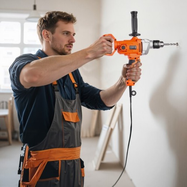 VEVOR Ισχυρό Μίξερ Τρυπανιού 1100W, 0-850 RPM για Μείξη Χρωμάτων FJZJBJAC10506UFEZ001V2