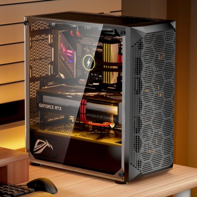 VEVOR Πύργος Υπολογιστή Gaming με 3 x140mm PWM Ανεμιστήρες για E-ATX Μητρική DNJXQT140MMPDHRHW001V9