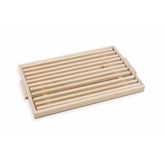 Galileo Φυσικό Ξύλινο Κοπηνόμαχο Άρτου με Αφαιρούμενο Δίσκο Συλλογής Ψίχουλων 38x24 cm - SChef 2169770