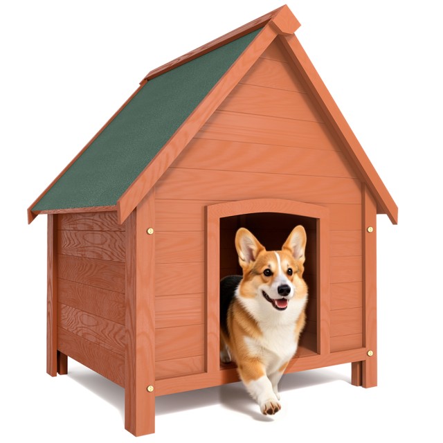 BAKAJI Ξύλινο Σπιτάκι για Σκύλους Εξωτερικού Χώρου με Ανοιγόμενη Στέγη για Ζώα 71x62.5x85cm 02001889
