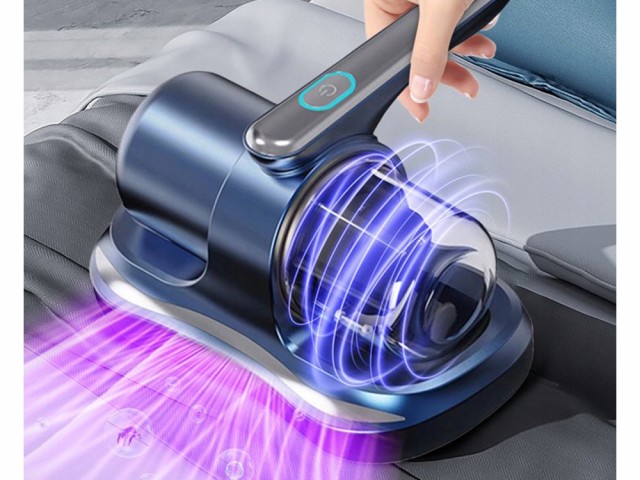 Verk Group Φορητός Απορροφητήρας Ακάρεων Χωρίς Σακούλα με Φίλτρο και Λάμπα UV για Αλλεργικούς 5907451367490