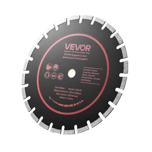 VEVOR Σετ Διαμαντόδισκων 359 mm 3 τμχ, Φ25,4 mm, για Σκυρόδεμα και Τοιχοποιία HNTJDP14INCHX7RQH001V0