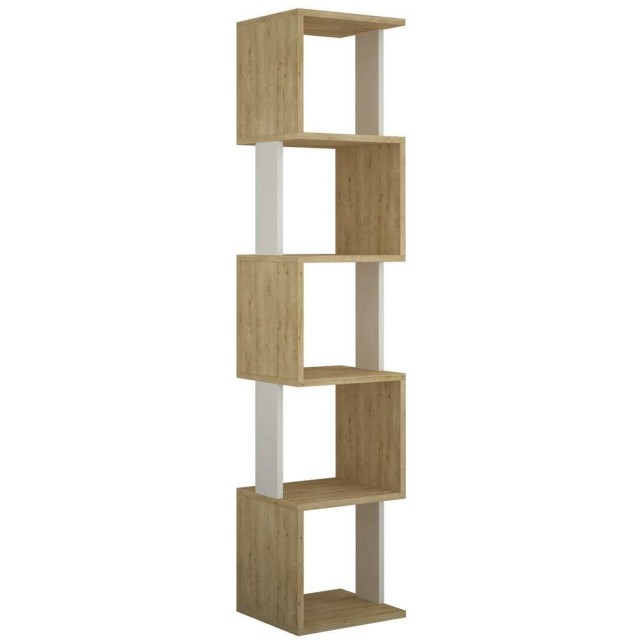 BAKAJI Μοντέρνα Βιβλιοθήκη Ραφιέρα 5 Ραφιών 161x35x30εκ Γραφείου Δρυς 02813697