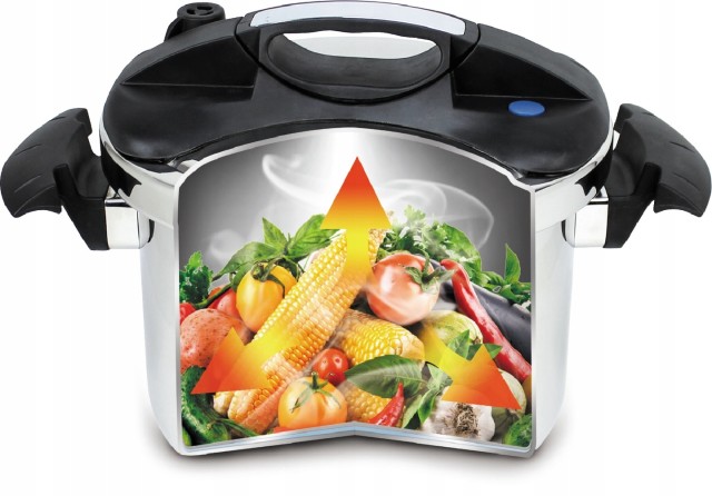 Edenberg Ανοξείδωτη Χύτρα Ταχύτητας 10λτ Διάμετρος 24cm για Επαγωγικές Εστίες EB-5744