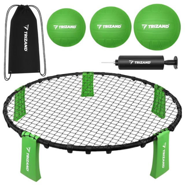 Trizand Trizand Σετ Mini Βόλεϊ Roundnet 90cm με 3 Μπάλες και Τρόμπα 27554
