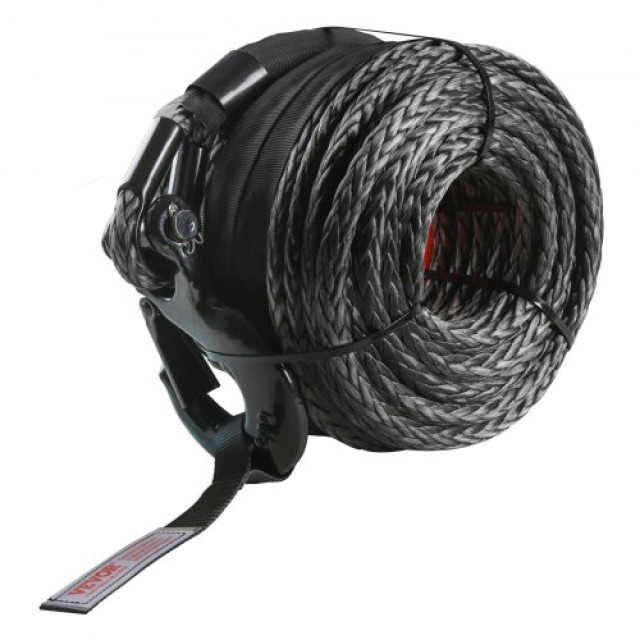 Συνθετικό Σχοινί Βίντσι VEVOR 1/2 x 92 32,000 lbs με Προστατευτικό Κάλυμμα + Γάντζο + Ιμάντα, Κατάλληλο για SUV, Οχήματα Εκτός Δρόμου, Φορτηγά  HCJPSJYX12IN5PYEKV0