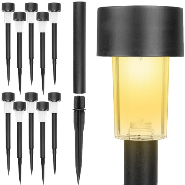 Gardlov Ηλιακά Φωτιστικά Κήπου LED 10 τεμ., Αδιάβροχα, Αυτόματα, Θερμό Λευκό Φως 23859