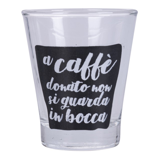 Galileo Σετ 3 ποτηράκια καφέ 90 ml από γυαλί Espressino Black Sibilla 5914510