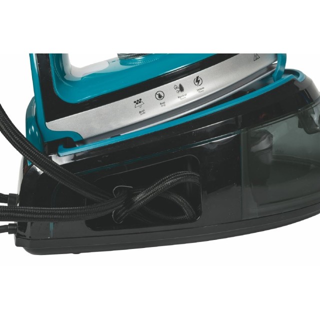 Kooper Ατμοσίδερο με συνεχόμενη αναπλήρωση δεξαμενής, κεραμική πλάκα 2400 W, τιρκουάζ απόχρωση Skyfall Vapor Kooper 5902530