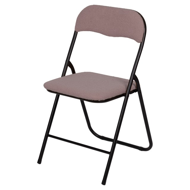 Galileo Πτυσσόμενη καρέκλα εξοικονόμησης χώρου σε σχέδιο teddy σε απόχρωση μπεζ Sibilla 435x44 cm 2188847