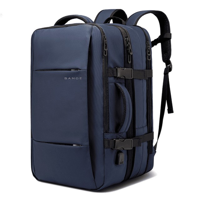 BANGE Αδιάβροχη Τσάντα Πλάτης Laptop 17.3 με Θύρα USB - Μπλε 1908-Blue