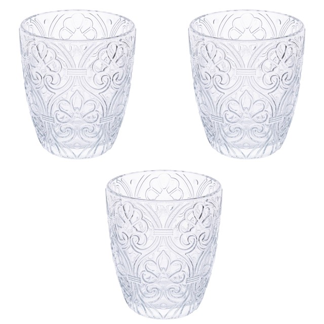 Galileo Σετ 3 ποτήρια νερού 325 ml σε γυαλί με επεξεργασμένη επιφάνεια Sharm Sibilla 5914581