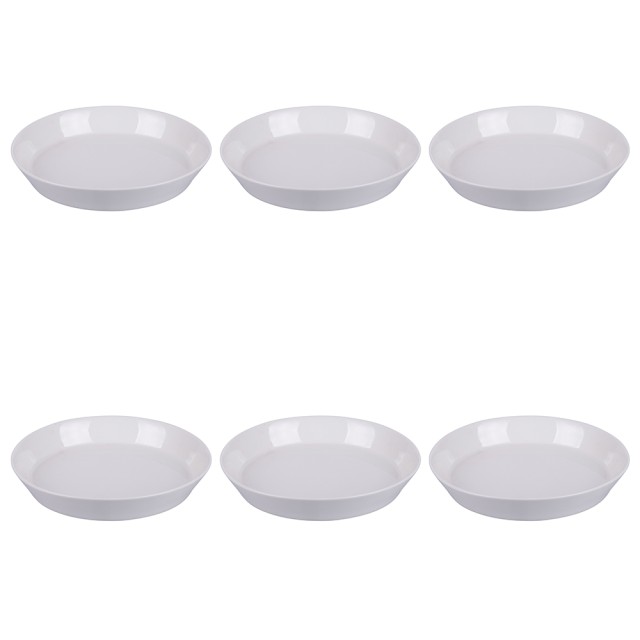 Villa DEste  Σετ 6 βαθιά πιάτα από new bone China λευκό Delice 5918700