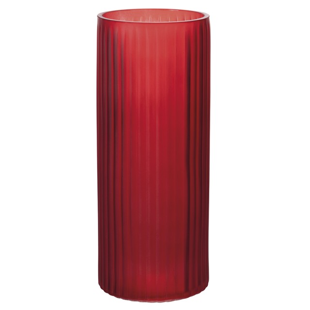Galileo Κυλινδρικό χρωματιστό γυάλινο βάζο h 29 cm Sibilla 5918246-Red