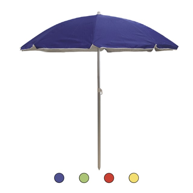 Galileo Ομπρέλα θαλάσσης 220 m από αλουμίνιο με 8 ενισχυμένες ακτίνες από υαλοΐνες και ασφαλές μπλοκάρισμα Soleil Est 2192726 Τυχαία Επιλογή Χρωμάτων