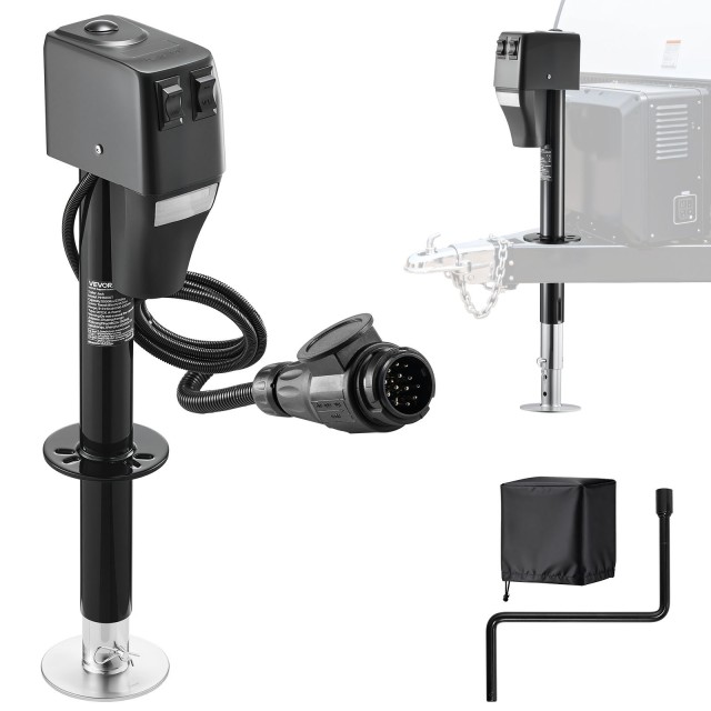 VEVOR Ηλεκτρικός Γρύλος Τρέιλερ 2268kg με Αδιάβροχο Κάλυμμα & LED Φως, 12V DC, 230-686mm Lift, Μαύρο DDTCQJDDDKCG07KKJ002V9