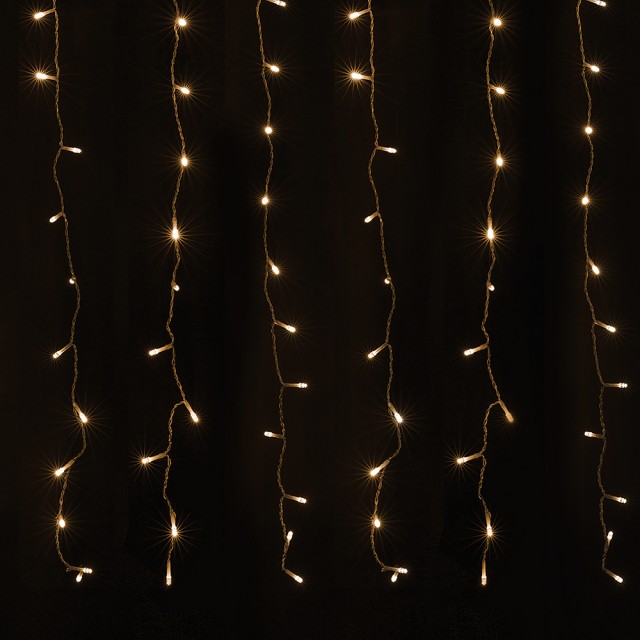 Kooper Tenda 120 λαμπτήρες ψυχρού λευκού, 10 χορδές με 8 λειτουργίες φωτισμού για εξωτερική χρήση, 300x75 εκ. Santas House by Kooper 5906371