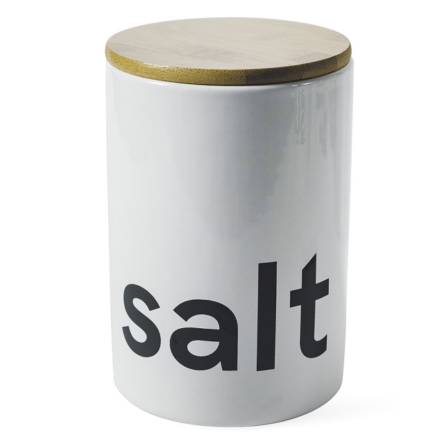 Villa DEste  Βαζάκι αλατιού 750 ml από κεραμικό με καπάκι από μπαμπού Bamboo 5909045